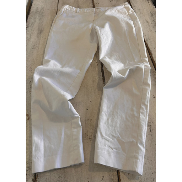 Michael Kors Women's White Straight Trousers Size 10 L28 Excellent Condition - Picture 6 of 13